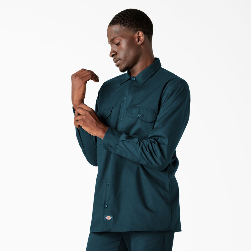 Dickies Long Sleeve Work Shirt Reflecting Pond ID-aWlSXbm7