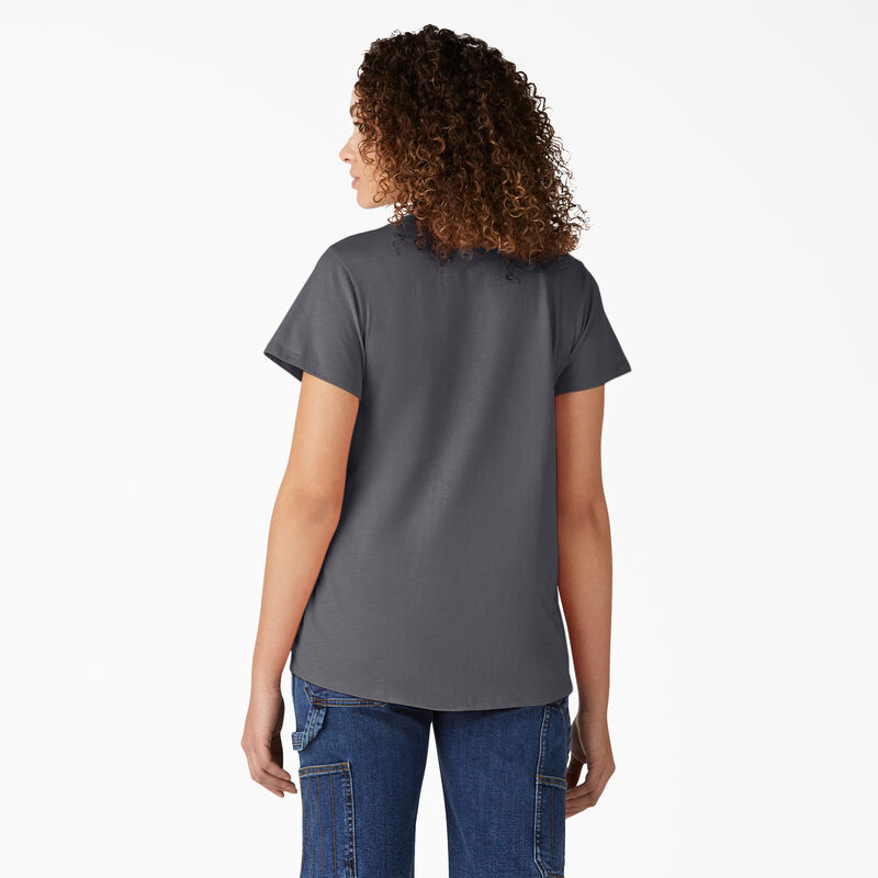 Dickies Short Sleeve V-Neck T-Shirt Graphite Gray ID-aZBsLDJs