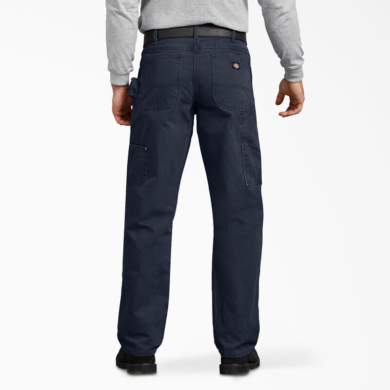 Dickies Relaxed Fit Sanded Duck Carpenter Pants Rinsed Dark Navy ID-as8TIntX