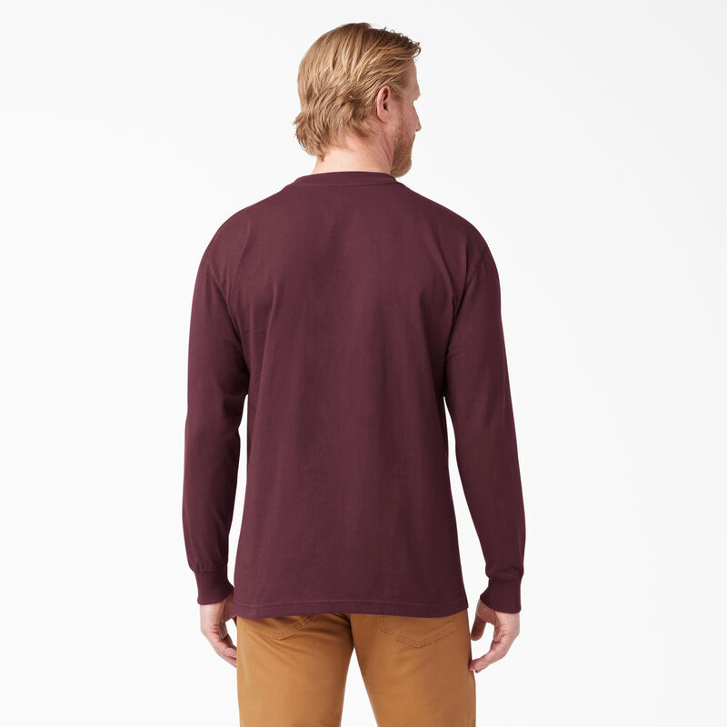 Dickies Heavyweight Long Sleeve Pocket T-Shirt Burgundy ID-auf6TC86
