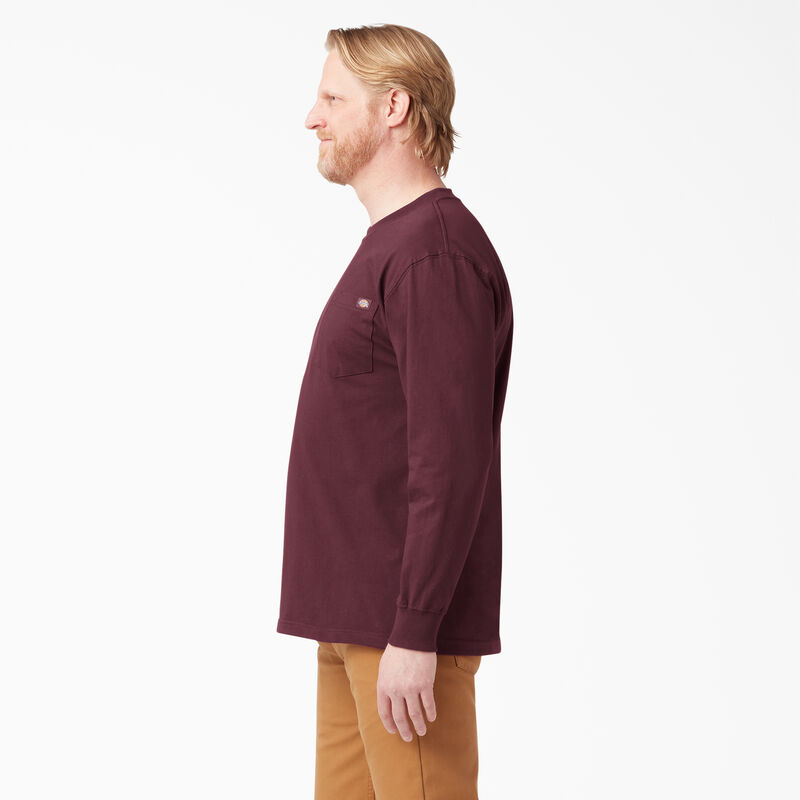 Dickies Heavyweight Long Sleeve Pocket T-Shirt Burgundy ID-auf6TC86