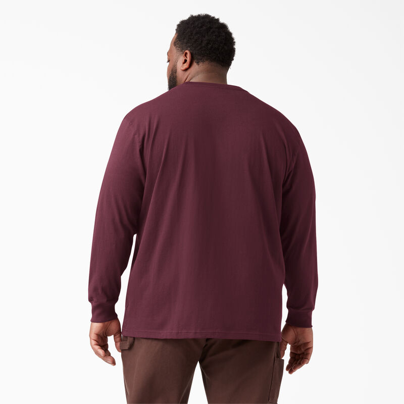 Dickies Heavyweight Long Sleeve Pocket T-Shirt Burgundy ID-auf6TC86
