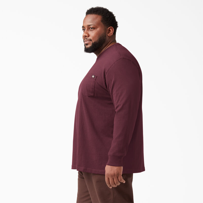 Dickies Heavyweight Long Sleeve Pocket T-Shirt Burgundy ID-auf6TC86