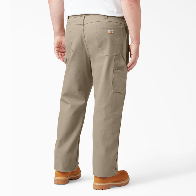 Dickies Relaxed Fit Heavyweight Duck Carpenter Pants Rinsed Desert Sand ID-bCPrPasg