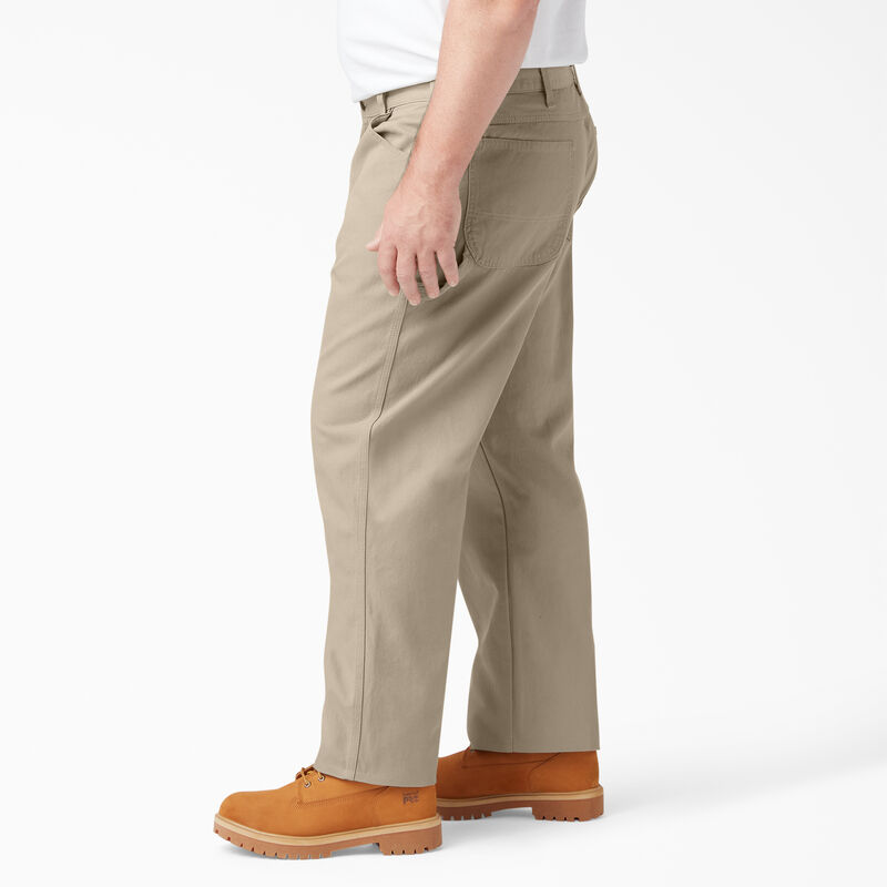 Dickies Relaxed Fit Heavyweight Duck Carpenter Pants Rinsed Desert Sand ID-bCPrPasg