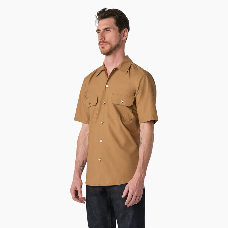 Dickies 1922 Short Sleeve Work Shirt Rinsed Maple ID-bJnoT1Yt