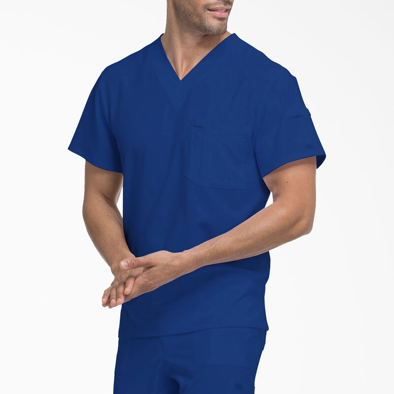 Dickies Men's EDS Essentials V-Neck Scrub Top Galaxy Blue ID-bRYircKL