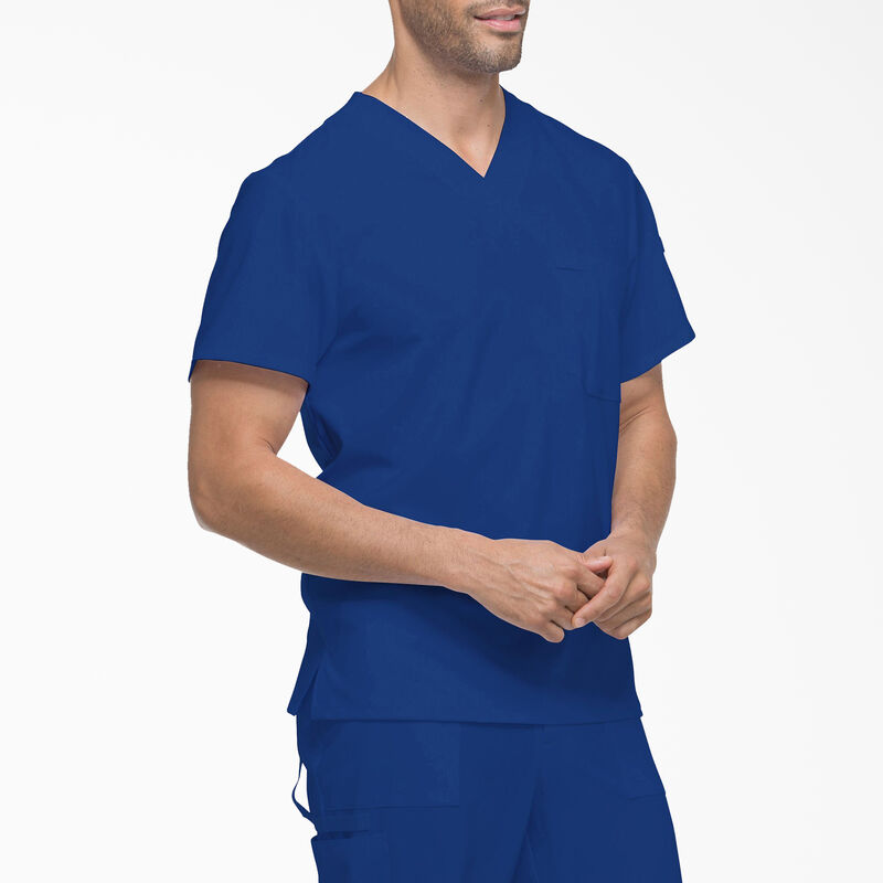 Dickies Men's EDS Essentials V-Neck Scrub Top Galaxy Blue ID-bRYircKL