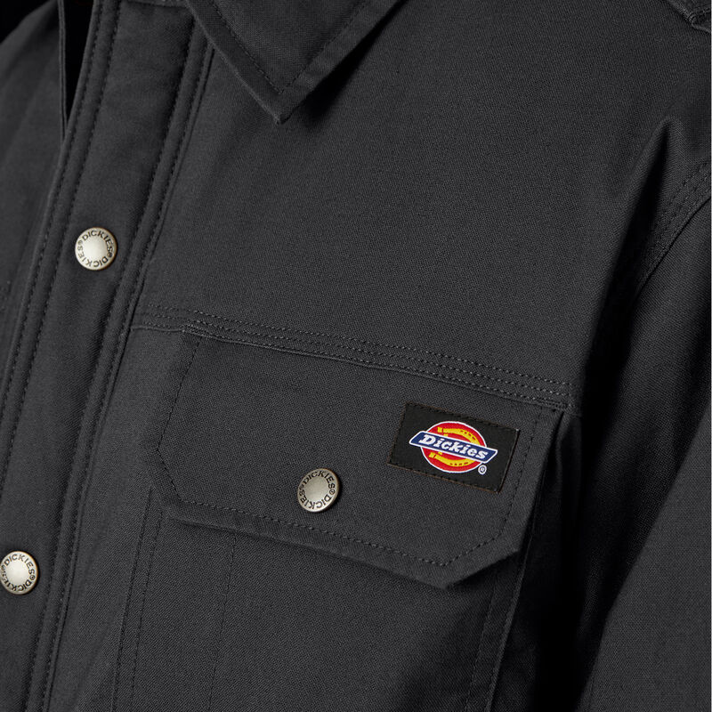 Dickies Water Repellent Fleece-Lined Duck Shirt Jacket Black ID-bWPtU0Bm