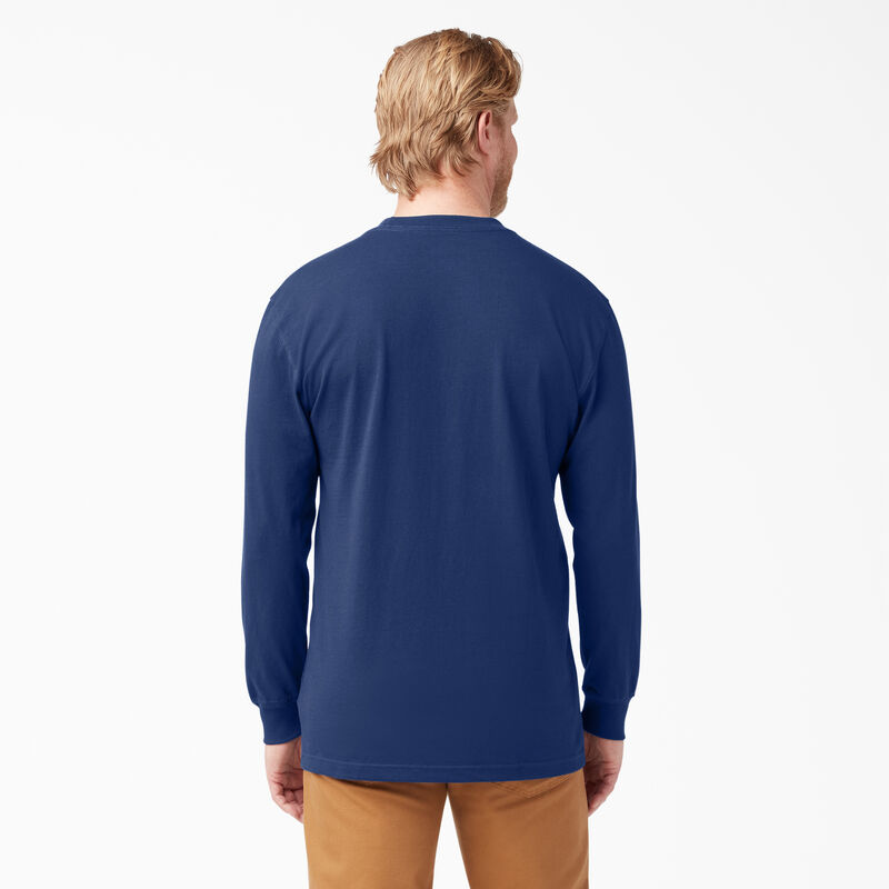 Dickies Heavyweight Long Sleeve Pocket T-Shirt Deep Blue ID-bv5B1It1