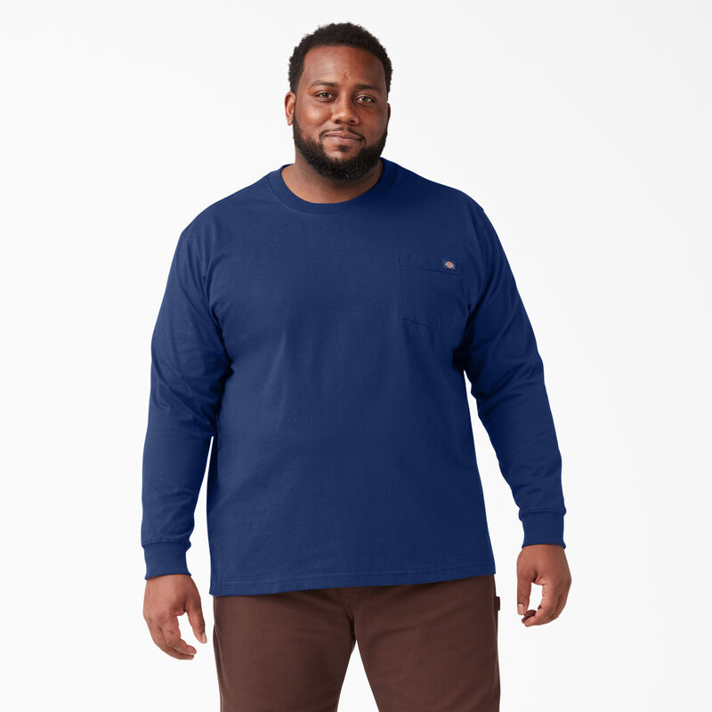 Dickies Heavyweight Long Sleeve Pocket T-Shirt Deep Blue ID-bv5B1It1