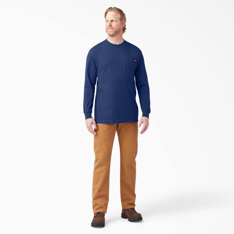 Dickies Heavyweight Long Sleeve Pocket T-Shirt Deep Blue ID-bv5B1It1