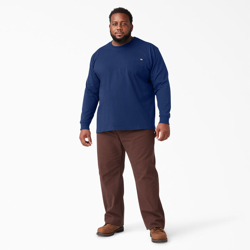 Dickies Heavyweight Long Sleeve Pocket T-Shirt Deep Blue ID-bv5B1It1
