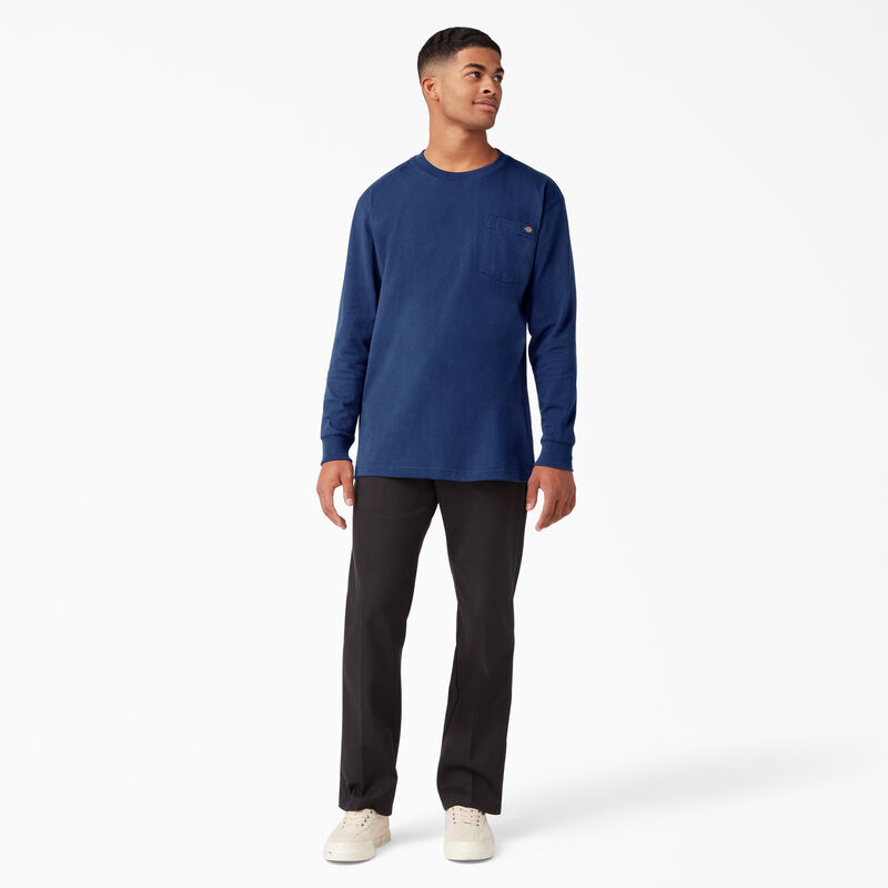 Dickies Heavyweight Long Sleeve Pocket T-Shirt Deep Blue ID-bv5B1It1