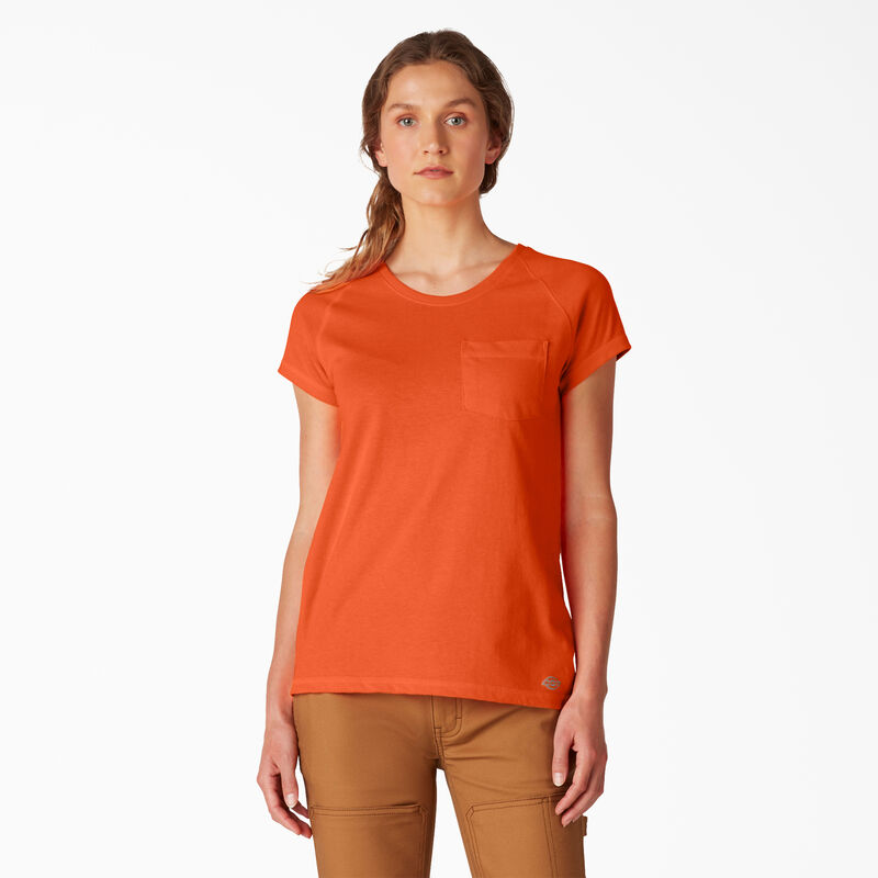Dickies Cooling Short Sleeve Pocket T-Shirt Bright Orange ID-c3V9keGO