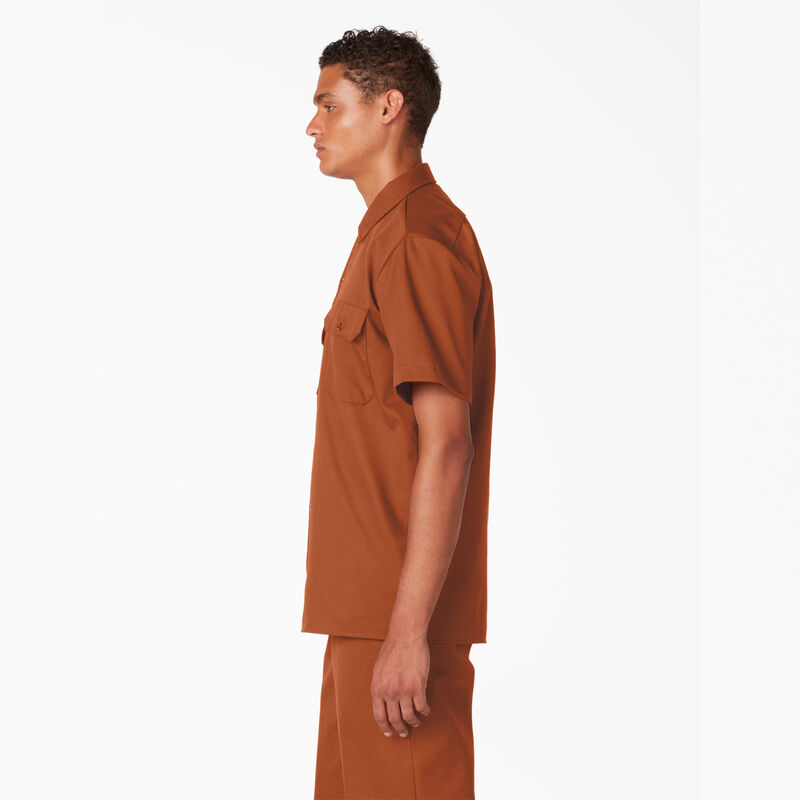 Dickies Short Sleeve Work Shirt Gingerbread Brown ID-cYxx3rfe