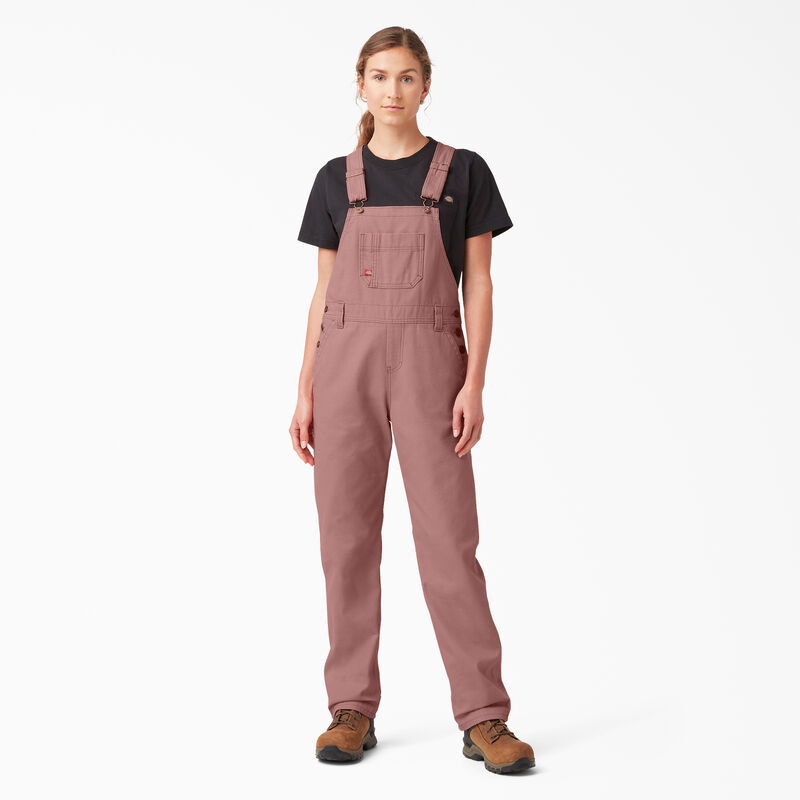 Dickies Relaxed Fit Bib Overalls Rinsed Ash Rose ID-ceViZNHQ