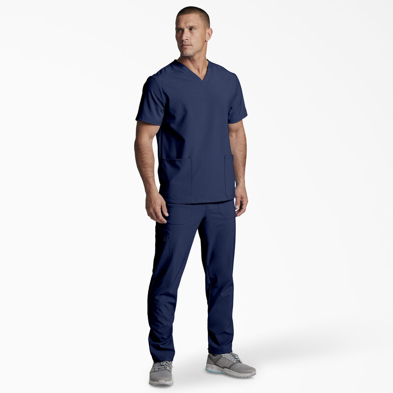 Dickies Unisex EDS Essentials V-Neck Scrub Top Navy Blue ID-chVCVPTM