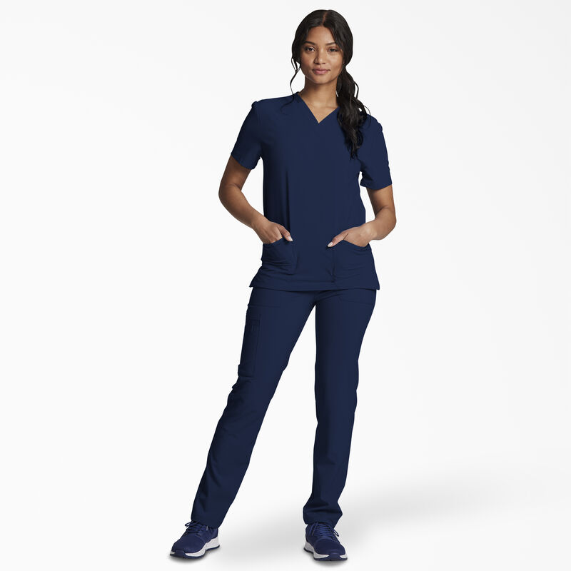 Dickies Unisex EDS Essentials V-Neck Scrub Top Navy Blue ID-chVCVPTM