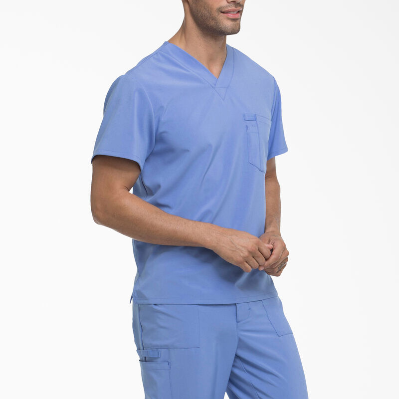 Dickies Men's EDS Essentials V-Neck Scrub Top Ceil Blue ID-cjj0GMGR