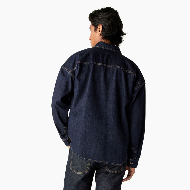 Dickies Houston Denim Shirt Rinsed Indigo Blue ID-cjq03psS