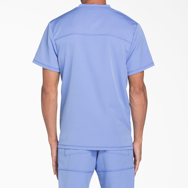 Dickies Men's Dynamix V-Neck Scrub Top Ceil Blue ID-cm3PT24e