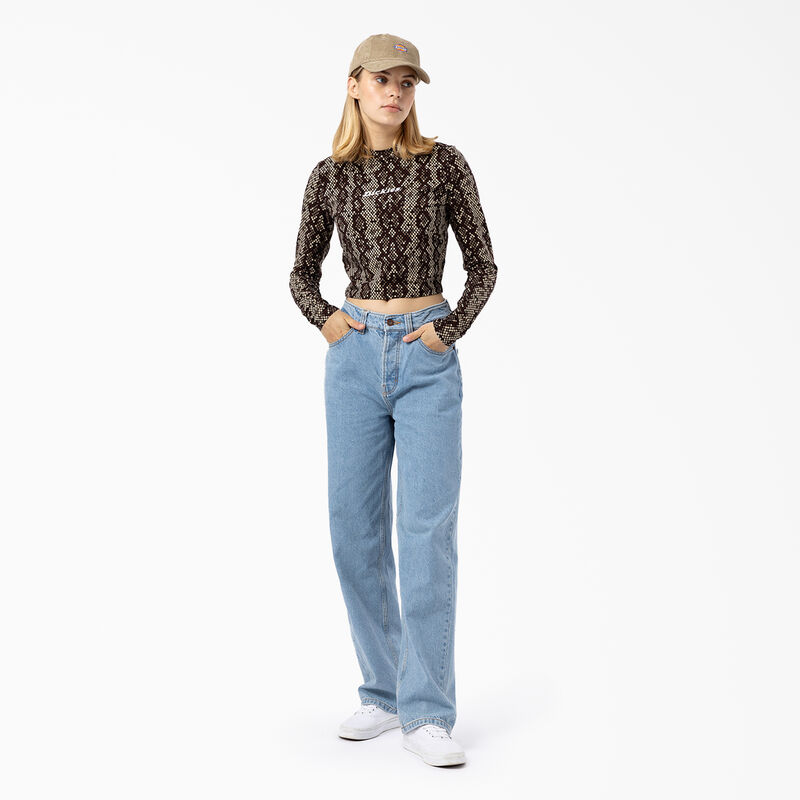Dickies Camden Long Sleeve Cropped T-Shirt Black ID-d9wFrcjD
