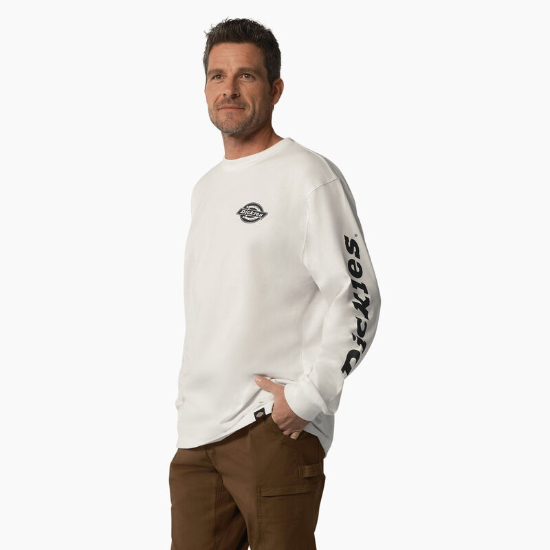 Dickies Long Sleeve Heavyweight Logo T-Shirt White ID-dKz8QRI3