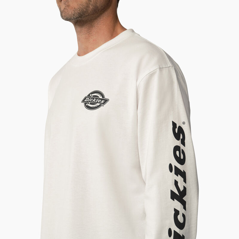 Dickies Long Sleeve Heavyweight Logo T-Shirt White ID-dKz8QRI3