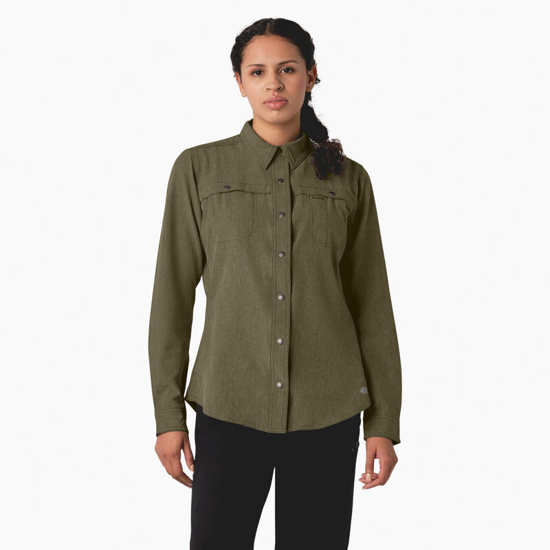 Dickies Cooling Roll-Tab Work Shirt Military Green Heather ID-daR8ypwY