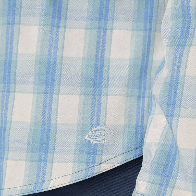 Dickies Cooling Roll-Tab Work Shirt Clear Blue Hillside Plaid ID-dk6qYnnS