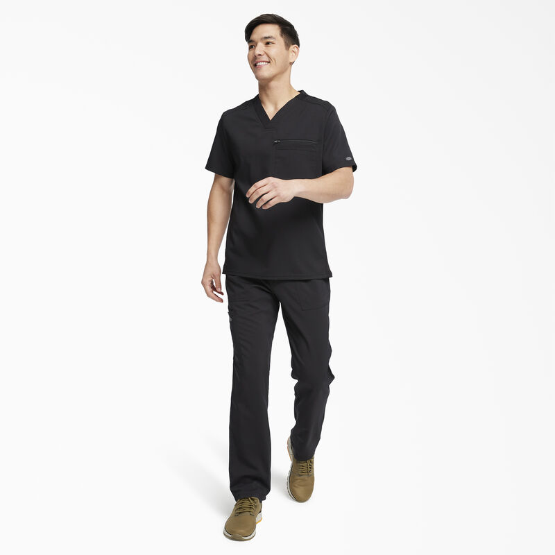 Dickies Men's Balance V-Neck Scrub Top Black ID-dlmxbR0P