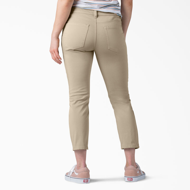 Dickies Perfect Shape Skinny Fit Capri Pants Rinsed Oxford Stone ID-dmQKyL2S