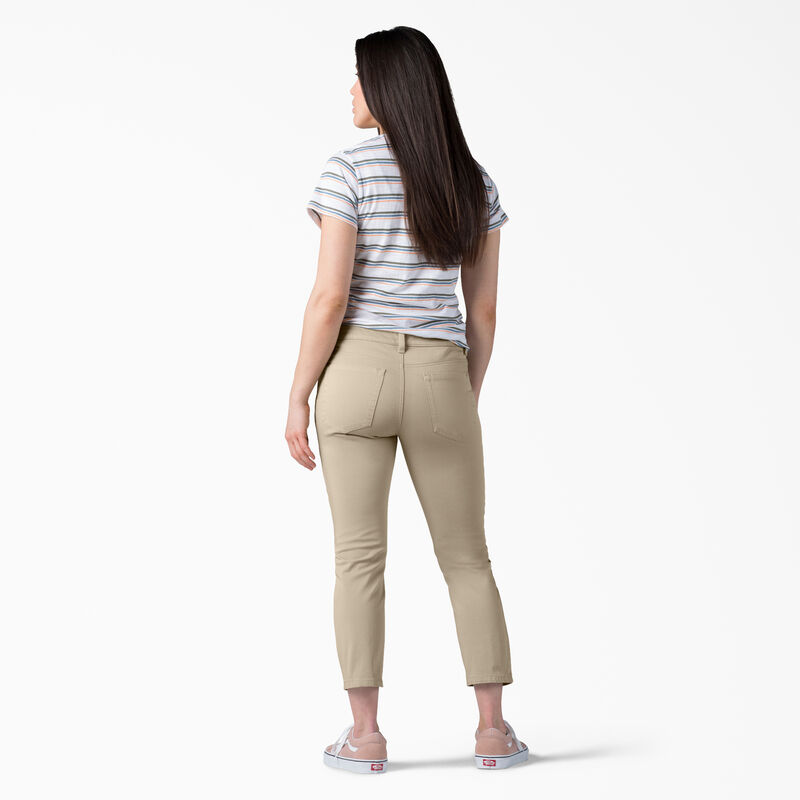 Dickies Perfect Shape Skinny Fit Capri Pants Rinsed Oxford Stone ID-dmQKyL2S