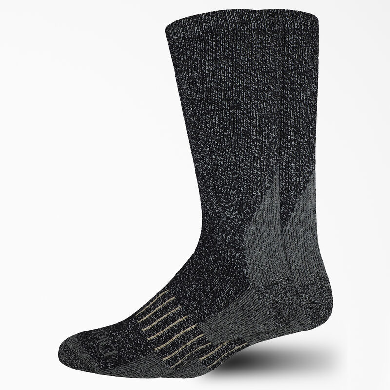 Dickies Heavyweight Wool Blend Socks, Size 6-12, 2-Pack Black ID-dmUyNsuN