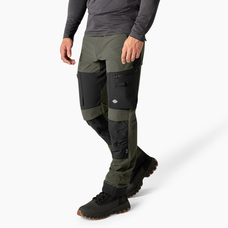 Dickies FLEX Slim Fit Double Knee Tapered Pants Moss/Black ID-eTodI9Cj