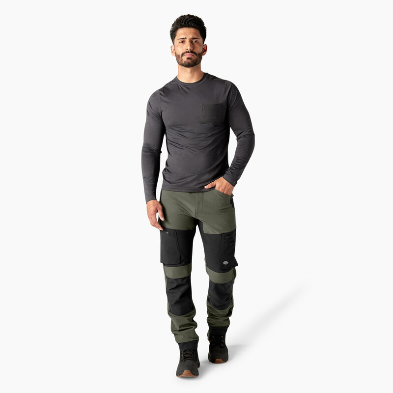 Dickies FLEX Slim Fit Double Knee Tapered Pants Moss/Black ID-eTodI9Cj