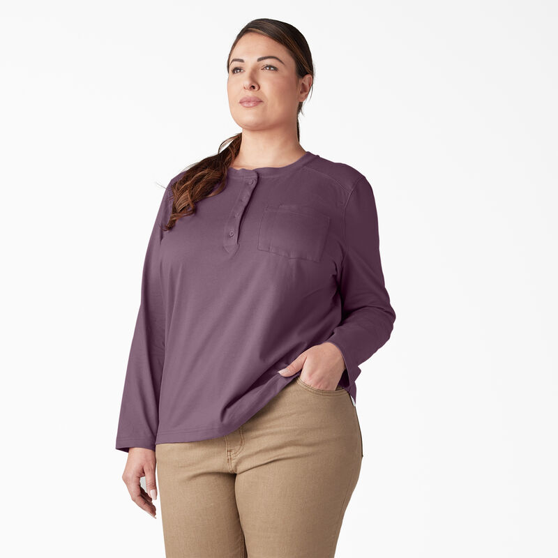 Dickies Plus Heavyweight Henley Grapeade ID-ekkTMGdL