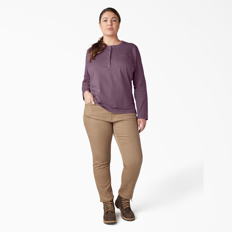 Dickies Plus Heavyweight Henley Grapeade ID-ekkTMGdL