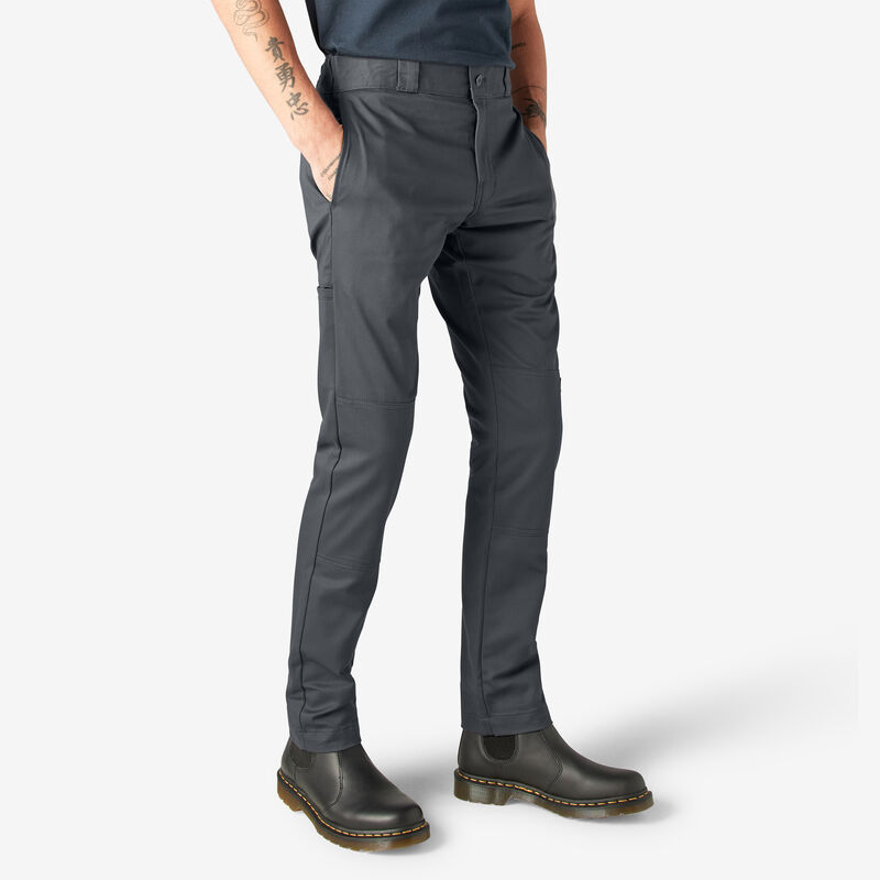 Dickies Skinny Fit Double Knee Work Pants Charcoal Gray ID-eulYD7gN