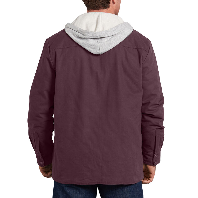 Dickies Duck Hooded Shirt Jacket Maroon ID-f8neyf7B