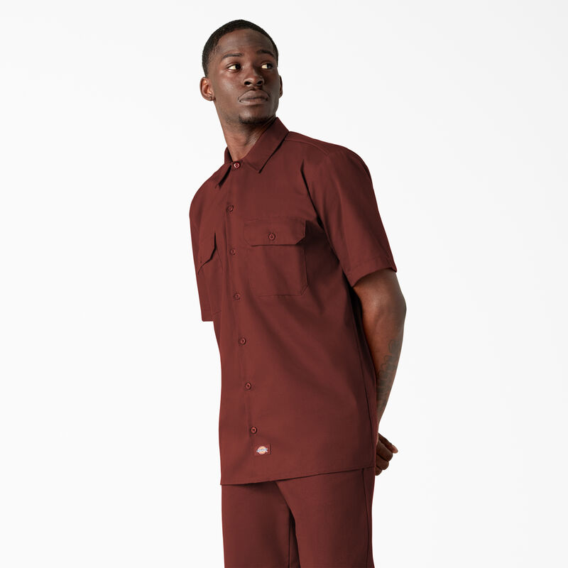 Dickies Short Sleeve Work Shirt Fired Brick ID-f9POEIXG