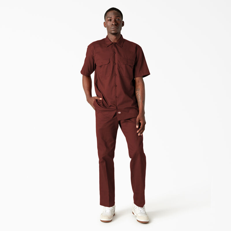 Dickies Short Sleeve Work Shirt Fired Brick ID-f9POEIXG