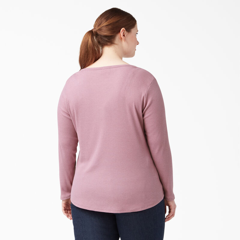 Dickies Plus Henley Long Sleeve Shirt Dusty Orchid ID-fCQrvhIs