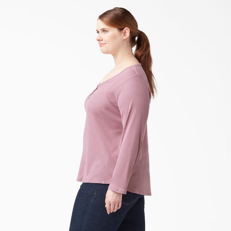 Dickies Plus Henley Long Sleeve Shirt Dusty Orchid ID-fCQrvhIs