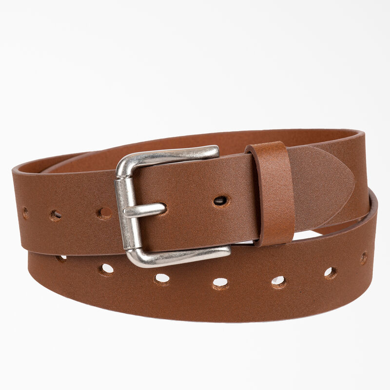 Dickies Perforated Leather Belt Dark Tan ID-fRJOKcaj