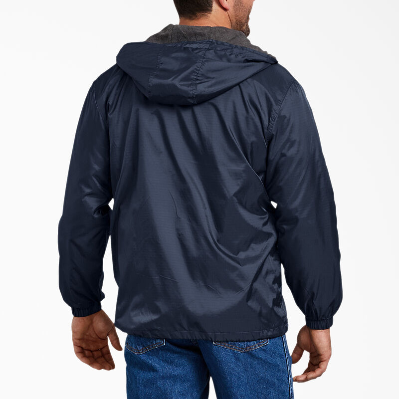 Dickies Fleece Lined Nylon Hooded Jacket Dark Navy ID-fTAv5ycD