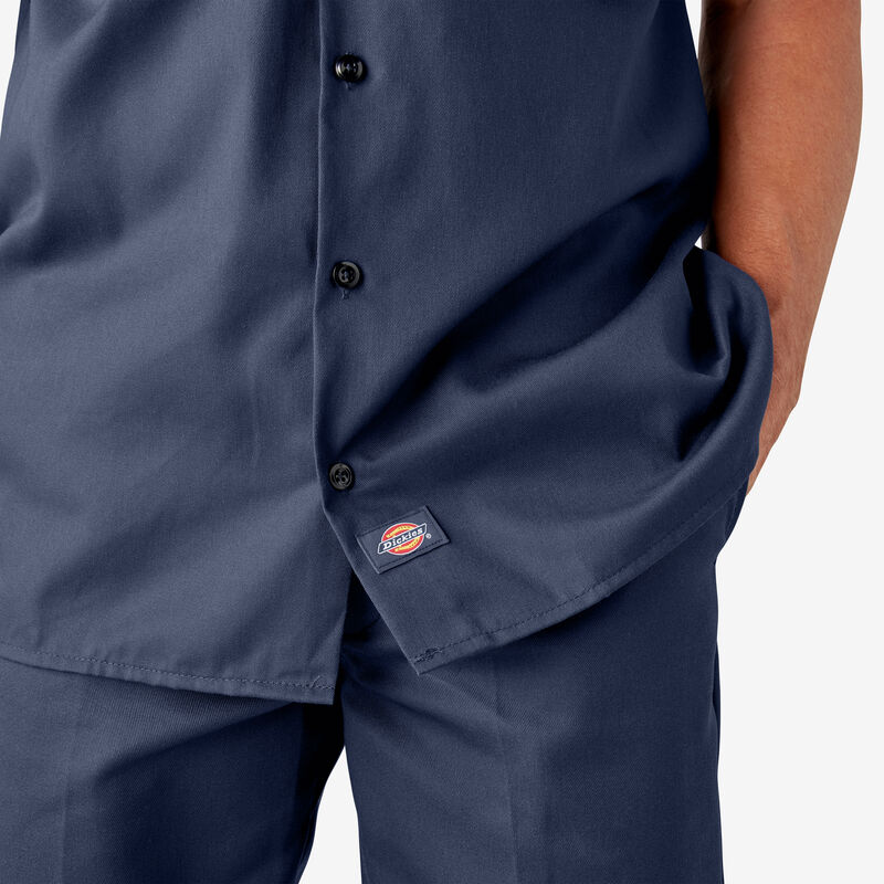 Dickies Short Sleeve Work Shirt Navy Blue ID-fThBxBdN