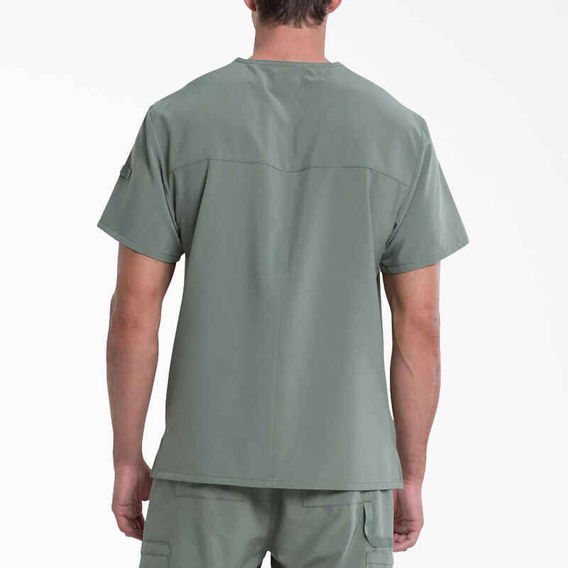 Dickies Men's EDS Essentials V-Neck Scrub Top Olive Green ID-fVBecwev