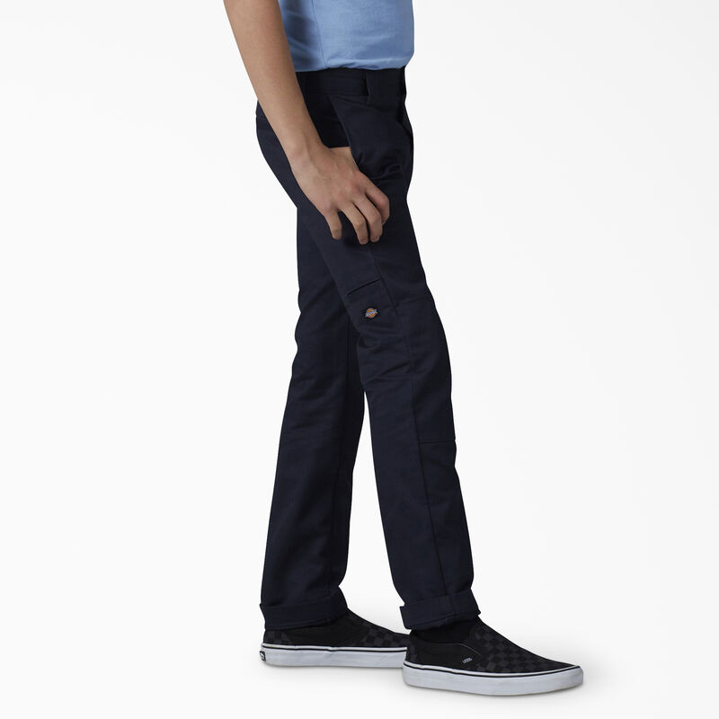 Dickies Boys' FLEX Skinny Fit Double Knee Pants, 4-20 Dark Navy ID-fYZUQANg